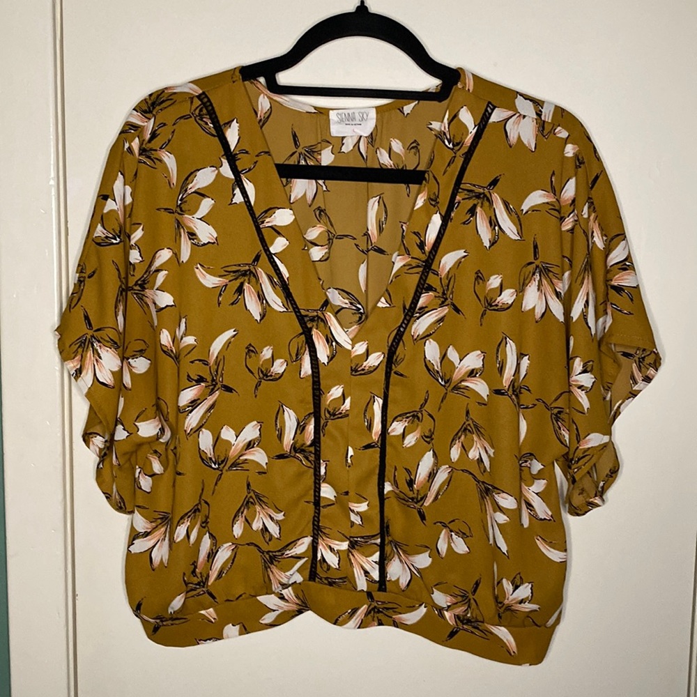 Mustard Printed Blouse